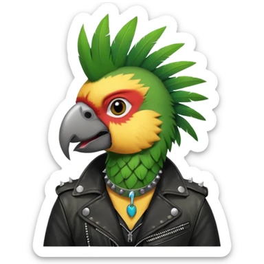 punk parrot vocalist sticker