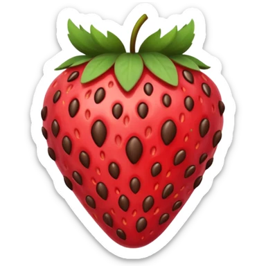 strawberry covered in chocolate sticker