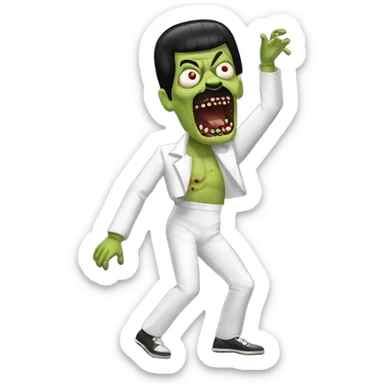 freddie mercury zombie dancing sticker