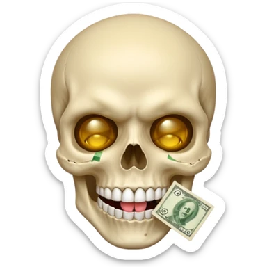 Money Skull Emoji Tongue Face sticker