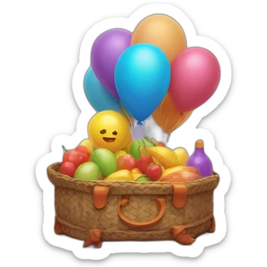 colorful balloon still life sticker