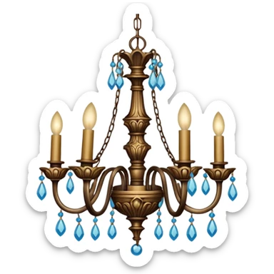 Antique vintage cheap old-school academia chandelier sticker