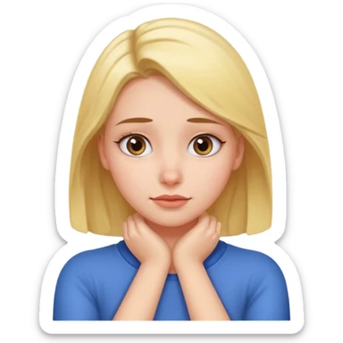 Rapariga com os braços no pescoço e com cara a revirar os olhos sticker