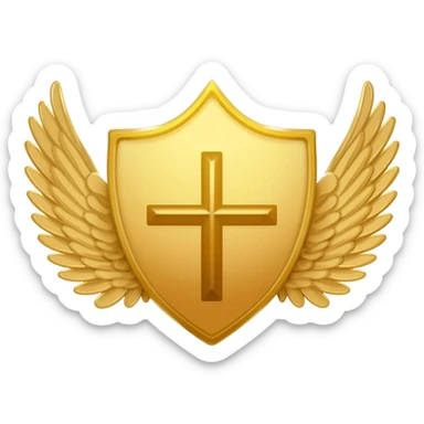virtue catholic emblem wings sticker