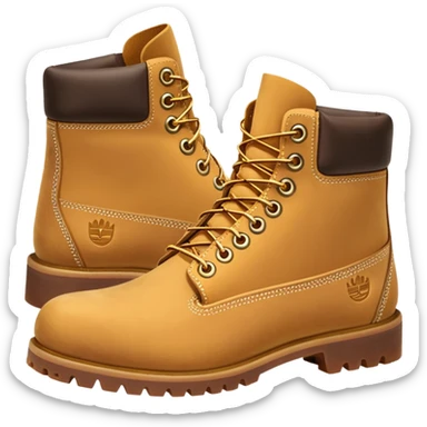 Сделай пару ботинок Timberland в классической расцветке sticker