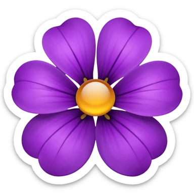 Violet flower sticker