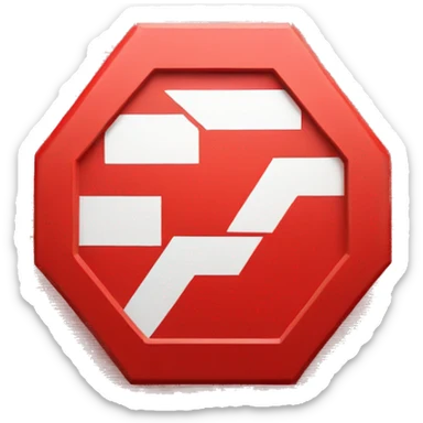 hot stop sign white text on a red background hexagon  sticker