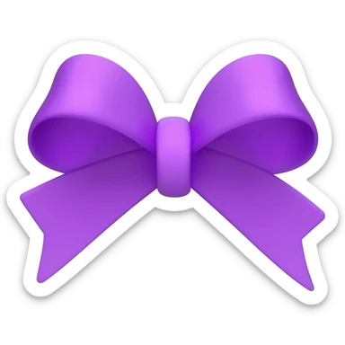 Purple bow sticker