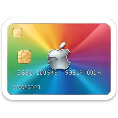 Shiny Apple credit card sticker