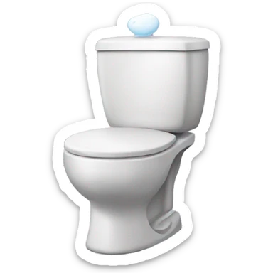 toilet with head coming out of it sticker