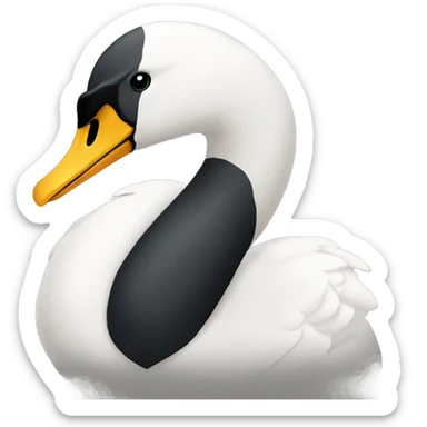 cisne negro de lado  sticker
