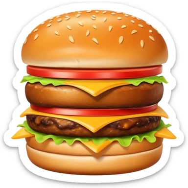 Fries and burger best friends sticker