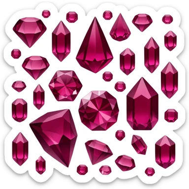 Crystals Burgundy sticker