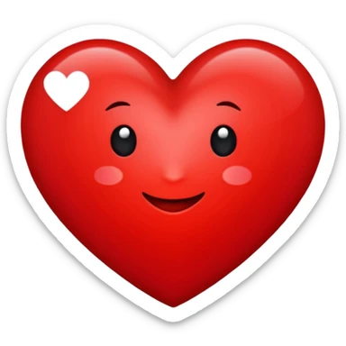 Rotes Herz mit einem c in der Mitte  sticker