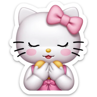 Hello kitty giving a kiss  sticker