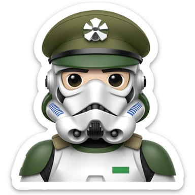 Stormtrooper wearing green beret sticker
