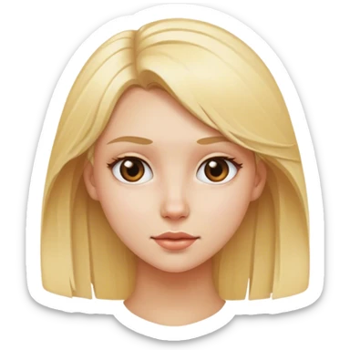 blonde girl portrait looking at viewer sticker