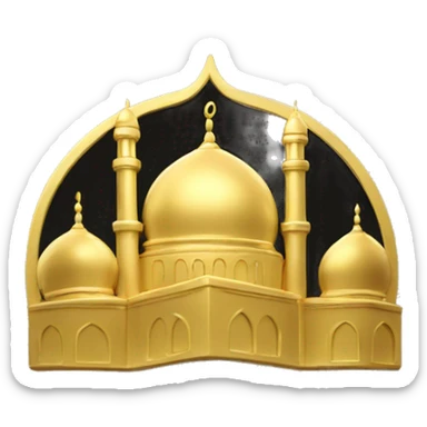mosque gold coin sticker