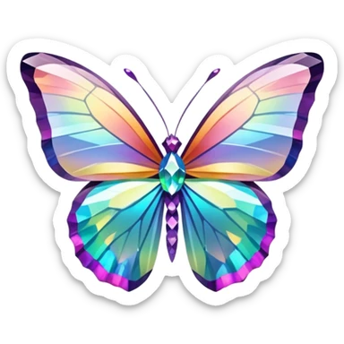 butterfly shaped 56-carat iridescent diamond sticker