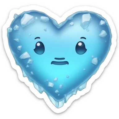 heart ice sticker