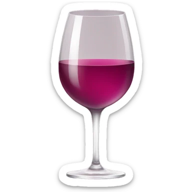 Wine glass fancy sticker