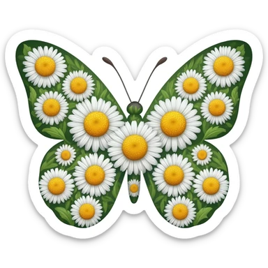 БАБОЧКА ИЗ РОМАШЕК sticker