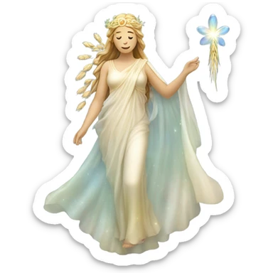 astrology virgo the maiden iridescent  sticker