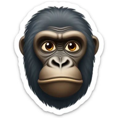 gorille qui reflechi sticker