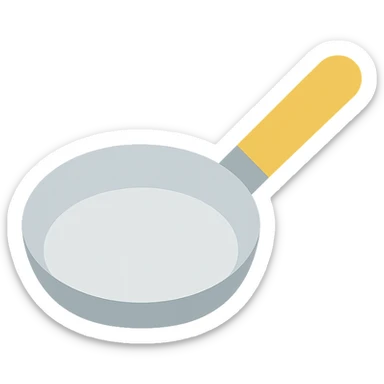 a pan, icon style, flat and modern sticker