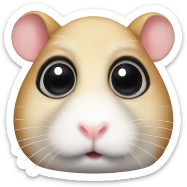 Hamster with huge black eyes sticker