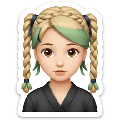 Saçı bağlı kız sticker