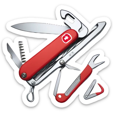 Swiss army knife sticker