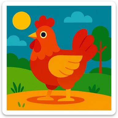 Chicken sticker