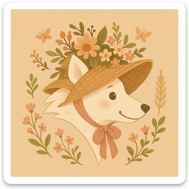 Give the Overwolf logo a cute cottagecore makeover sticker