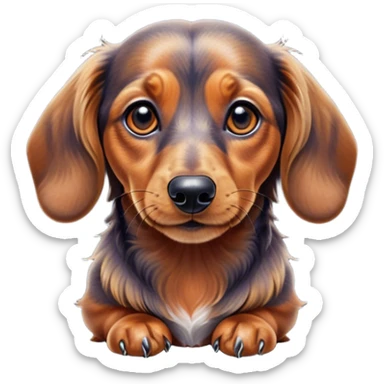 Stoned wienerdog sticker