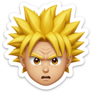 A super Saiyan Goku head emoji sticker