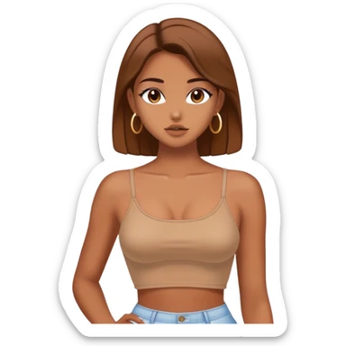 Brown aesthetic with a bit of brown Y2K sticker