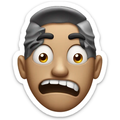 deranged emoji sticker