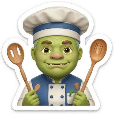 ogre the chef sticker