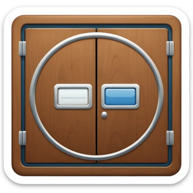 brown medicine cabinet sticker