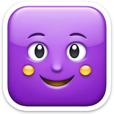 W in purple color sticker