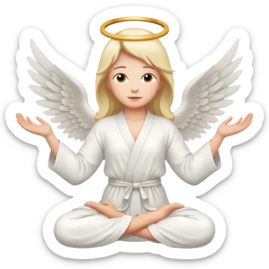 yoga angel sticker