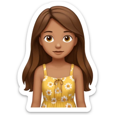 summer vibes girl whit long brun hair sticker