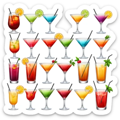 classic cocktails  sticker