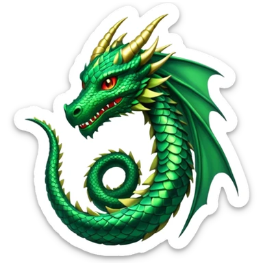 Kali Linux green dragon sticker