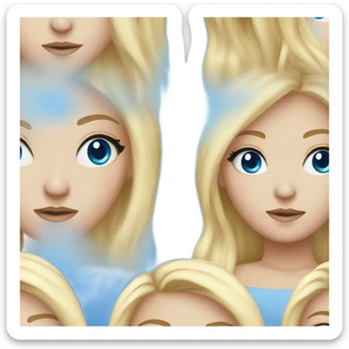 Blonde Blue eyed Girl  sticker