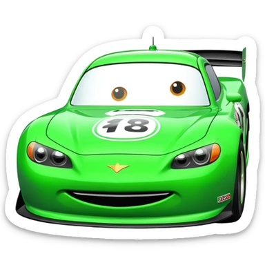 Chick Hicks green race car sticker
