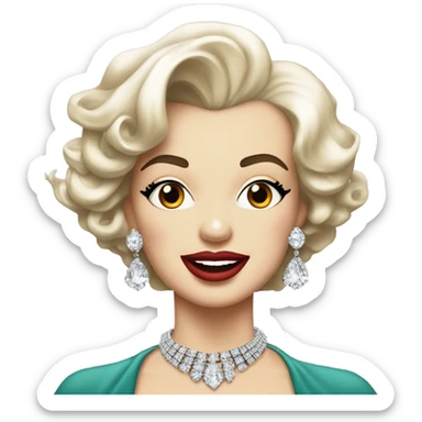 Marilyn Monroe wearing jewlery sticker