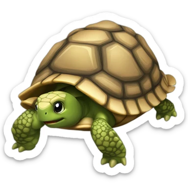 Tortue entrain de manger un grec sticker