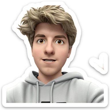 boy in hoodie with phone sticker